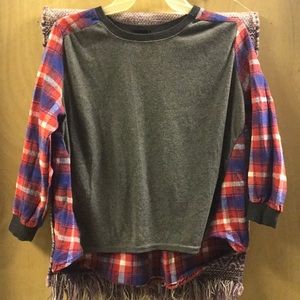 Flannel sweater